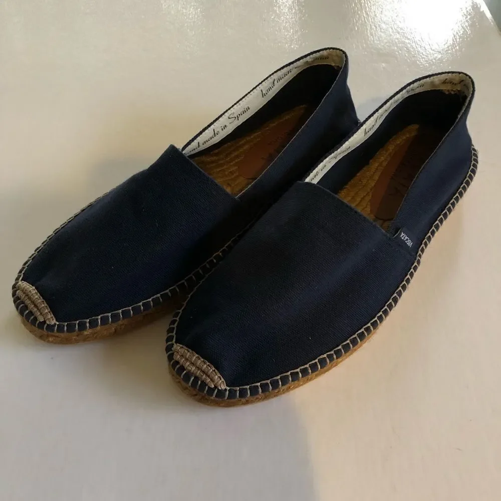 VISCATA Women’s Navy Espadrilles NWOT Sz 42